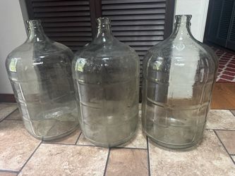 (3) 5 Gal. Glass Water Jugs $20 Each. Must Pick Up