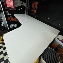 IKEA White Corner Desk  63in By 43in