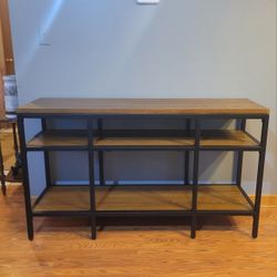 Baxton Studio Caribou Industrial Walnut Console Table