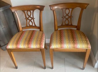 MidCentury Wood Side Chairs -Pair (2)