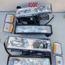94-98 Chevy Gmc CK LED Headlights Luces Micas Calaveras Faros Faroles Focos Chevy Obs