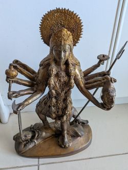 Hndu goddesse Kali with multiple arms  14 inches