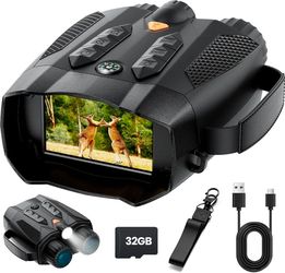 Night Vision Goggles for Adults 4k: Tactical Binoculars with Camera - Infrared Goggles for Hunter - Digital Electronics Gift - Hunting Gifts for Men/D