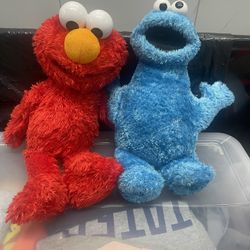 Elmo And Cookie Monster Plush 