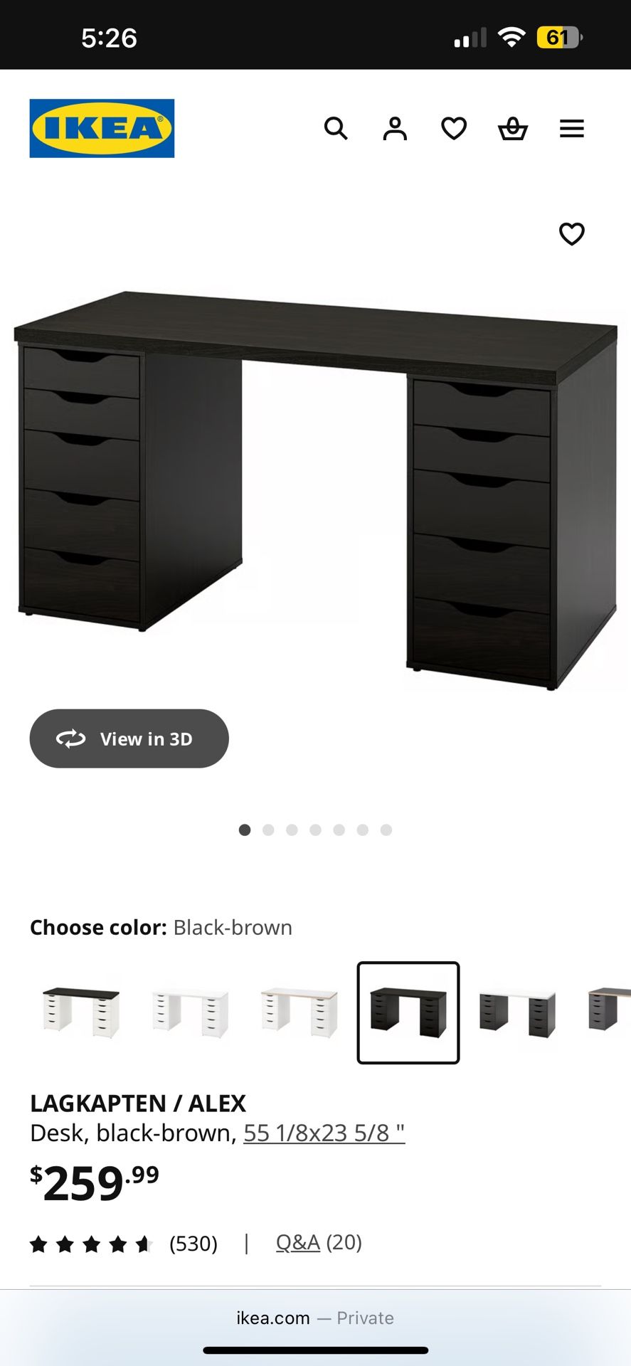 IKEA VANITY DESK