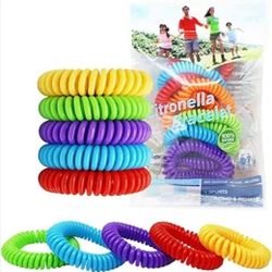 Natural Mosquito Repellent Bracelets Waterproof Wristbands 10 Pack upto 250 Hrs