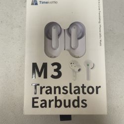 Timekettle M3 Language Translator Earbuds, Two-Way Translator Device with APP for 40 Languages and 13 Offline Translation Packs, Fast Reaction with Re