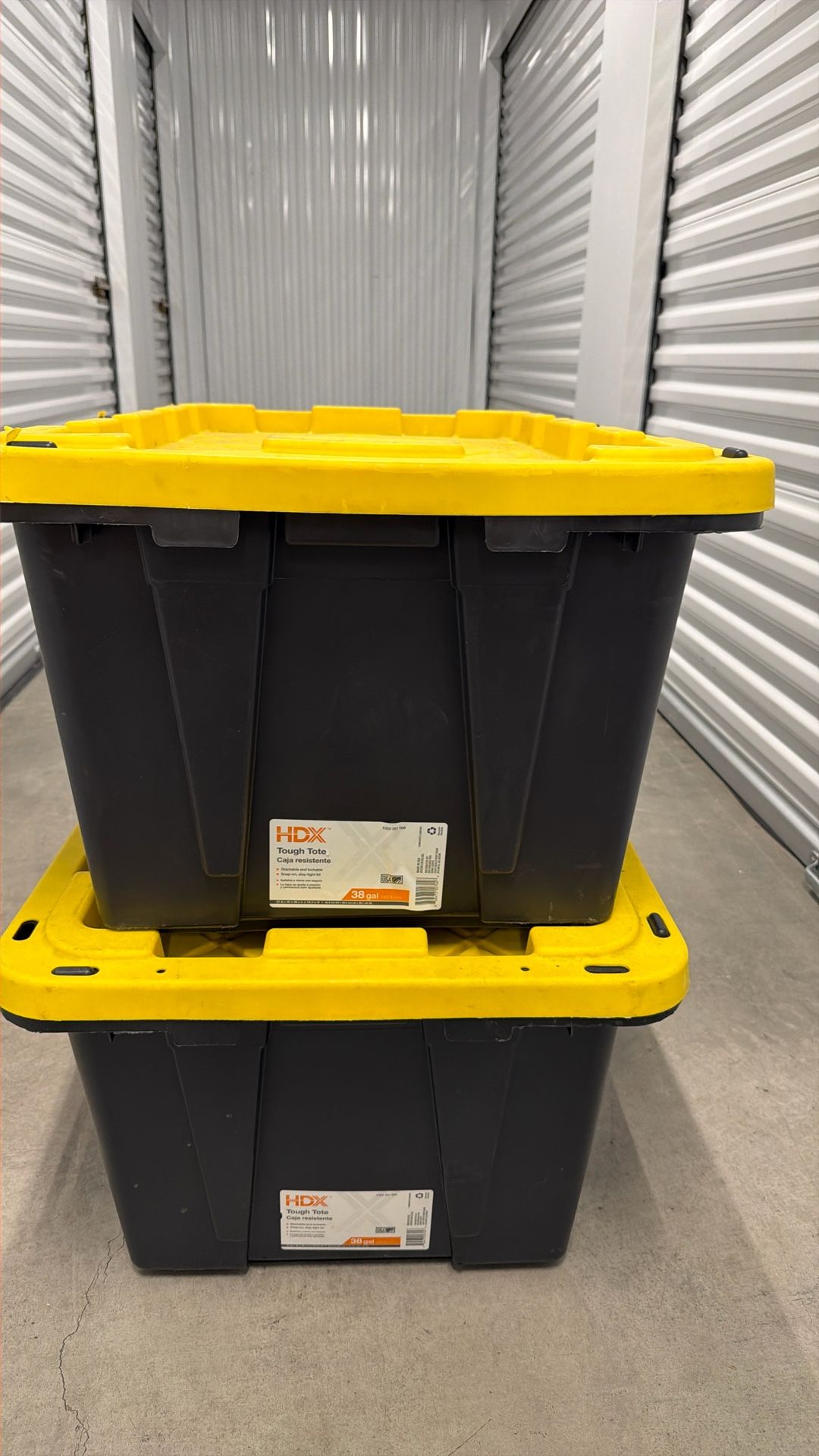 HDX 38gal Storage Totes Bins 2box