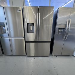 Samsung 36” 31 cu. ft. Mega Capacity 3-Door French Door Refrigerator with Four Types of Ice in Stainless Steel