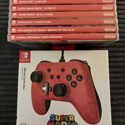 Nintendo Switch Games + Controller