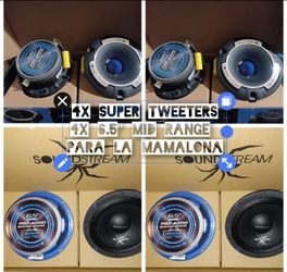 New 4x super tweeter and 4x 6.5" MID RANGE speaker