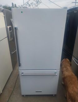 KitchenAid Bottom Freezer Refrigerator - White, Gently Used