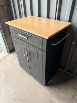 Black Wood Kitchen Island With Wheels 