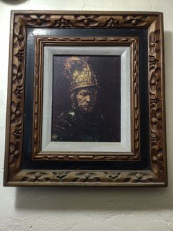 Vintage Man with the Golden Helmet Canvas 16x17inch