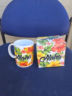 Aloha Floral Coffee Mug with Box