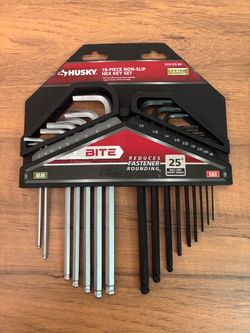 Husky Bite SAE/Metric 18-Piece Non-Slip Hex Key Set