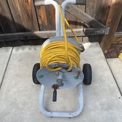 200’ 10 Gauge Construction Jobs Site Extension Cord On Heavy Duty Winder