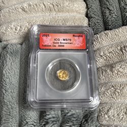 ICG graded 1/200th oz snowman coin