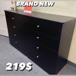 Brand new black 8 drawer dresser