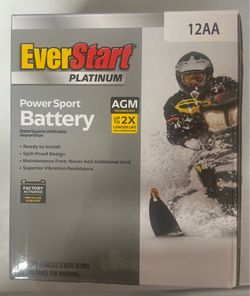 EverStart Platinum Power Sport Battery 12AA Brand New Never Used