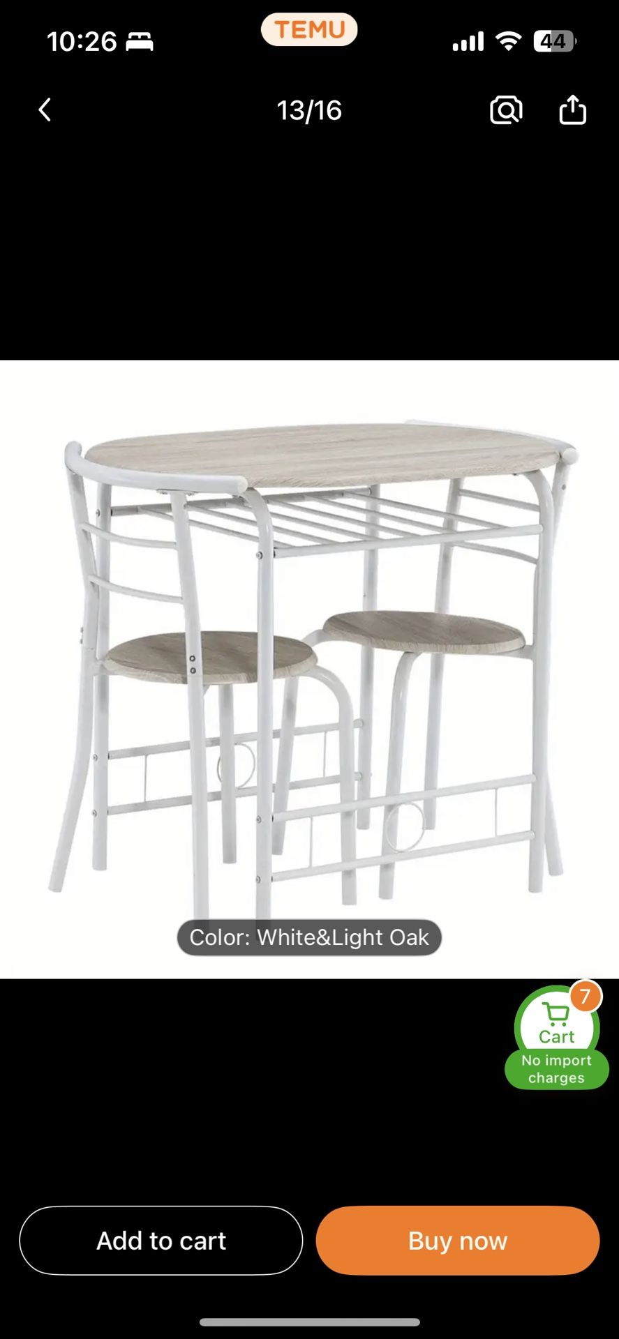 Small dinner table and 2 chairs