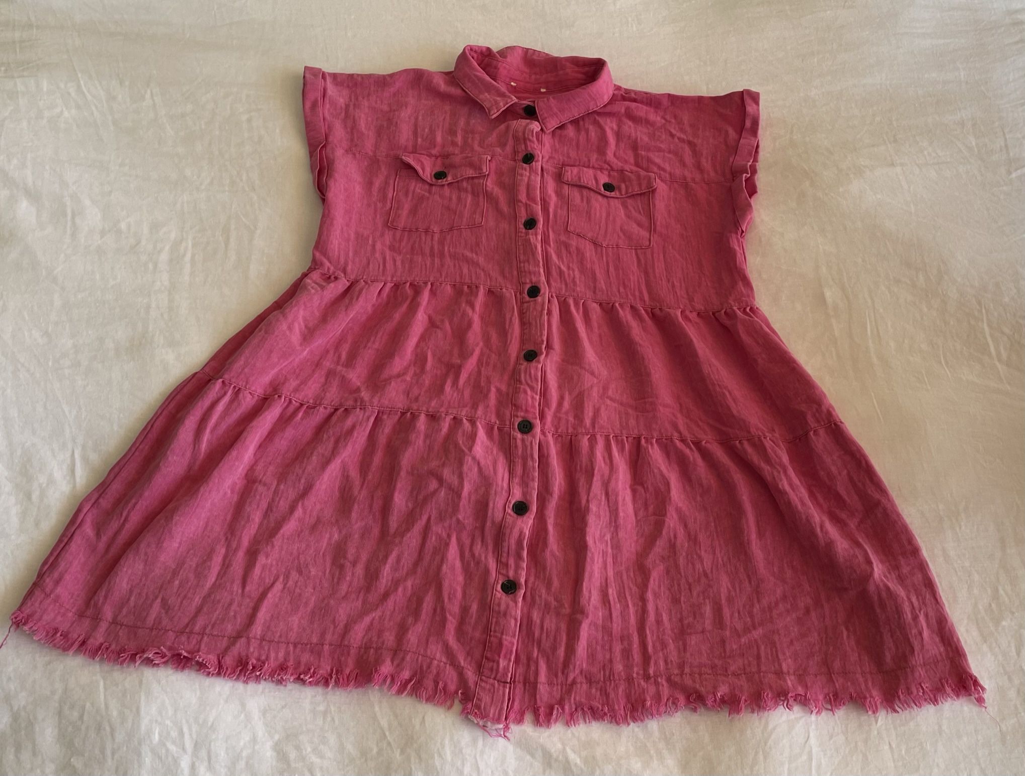 Women’s Pink Midi Shirt Dress