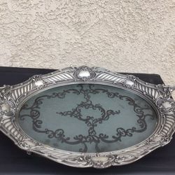Oval silver plate