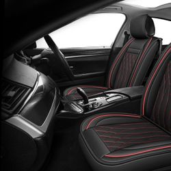 KVS Front Row Car Seat Covers (Red/Black) 