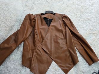 Faux leather 
Jacket.
