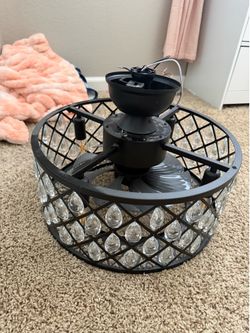 Crystal ceiling fan