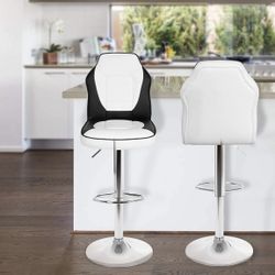 ELEGANT BAR STOOLS WHITE AND BLACK One Pcs