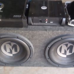 Memphis audio Car subwoofer / PA 4000 Amp/ Alpine Audio LCD