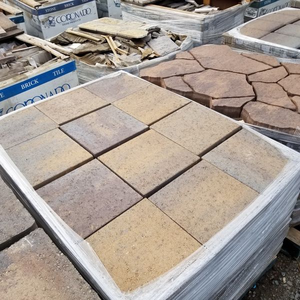 12X12 BROWN CEMENT PAVERS 270 PER PALLET ( 120 SQUARE FEET PER PALLET