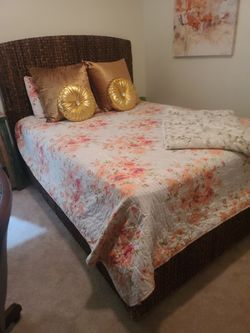 Pottery Barn Wicker Bed