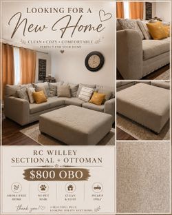 RC Willey Sectional + Ottoman