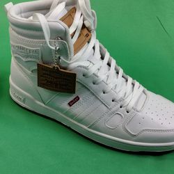 Levi's White High Top Sneakers Size 9
