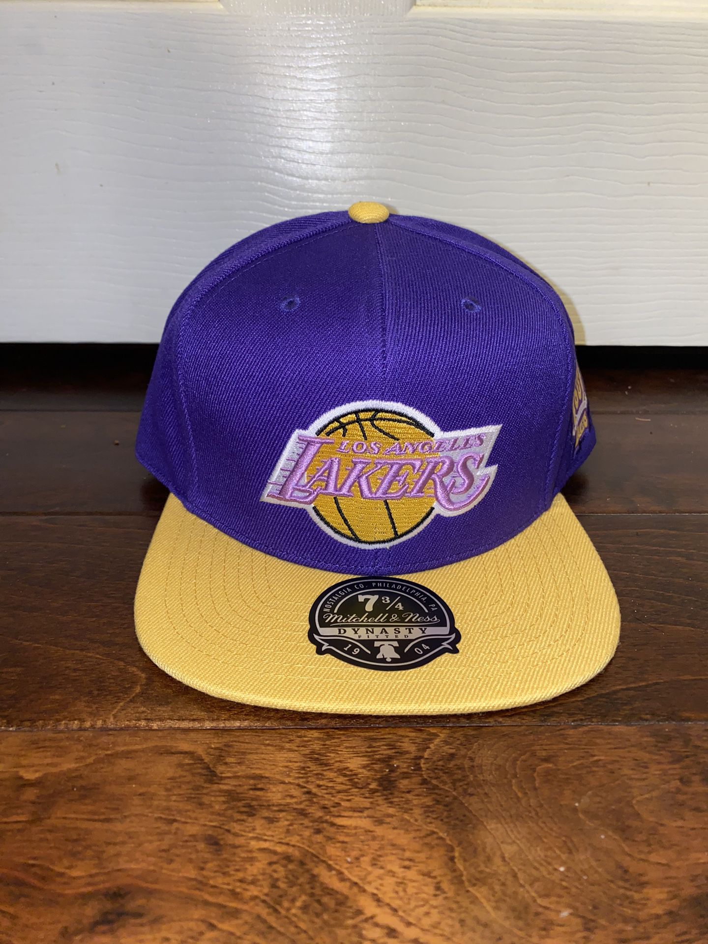 Los Angeles Lakers Mitchell & Ness Purple Yellow 60th Anniversary Hat Cap 7 3/4