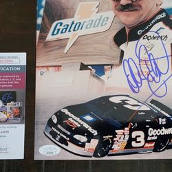 DALE EARNHARDT SR Signed 8x10 Photo Goodwrench Gatorade - JSA Certified
