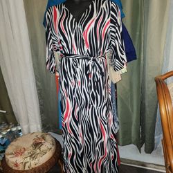 Ladies Clothing Nikki Poulos Designer Wrap Maxi Dress Xlarge $15 
