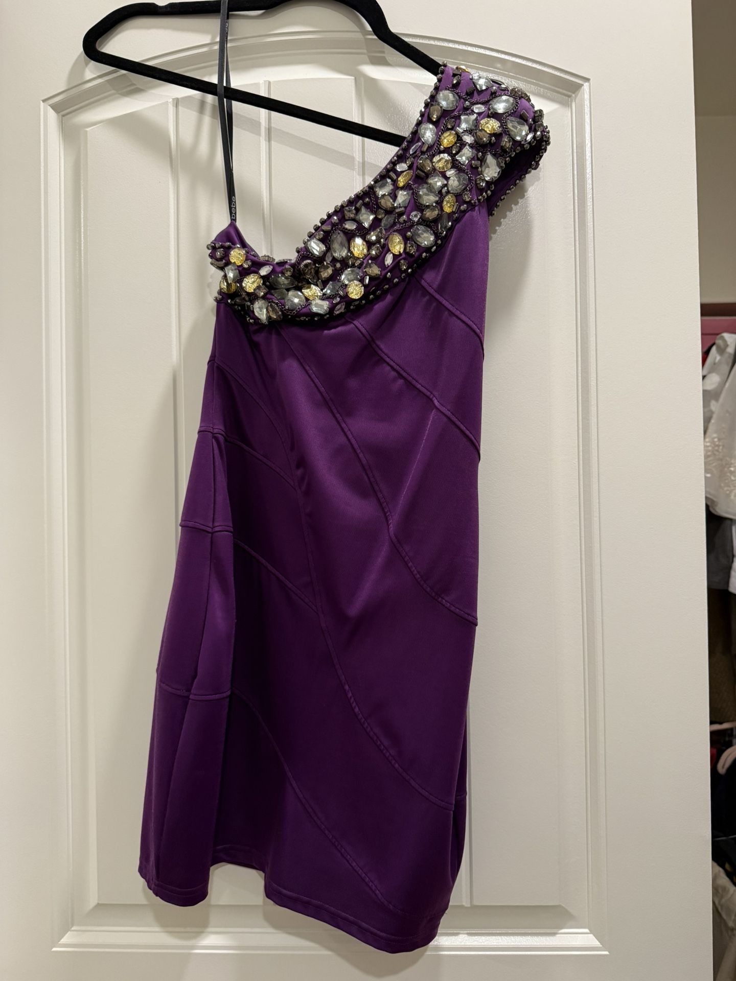 Mini Purple Jeweled Dress