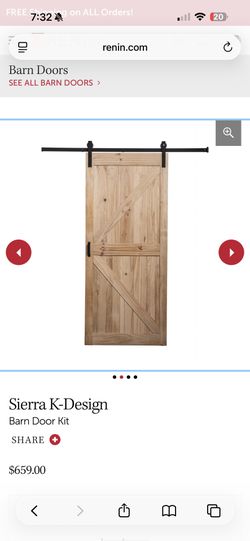 Barn Door Renin Brand 36”x84”