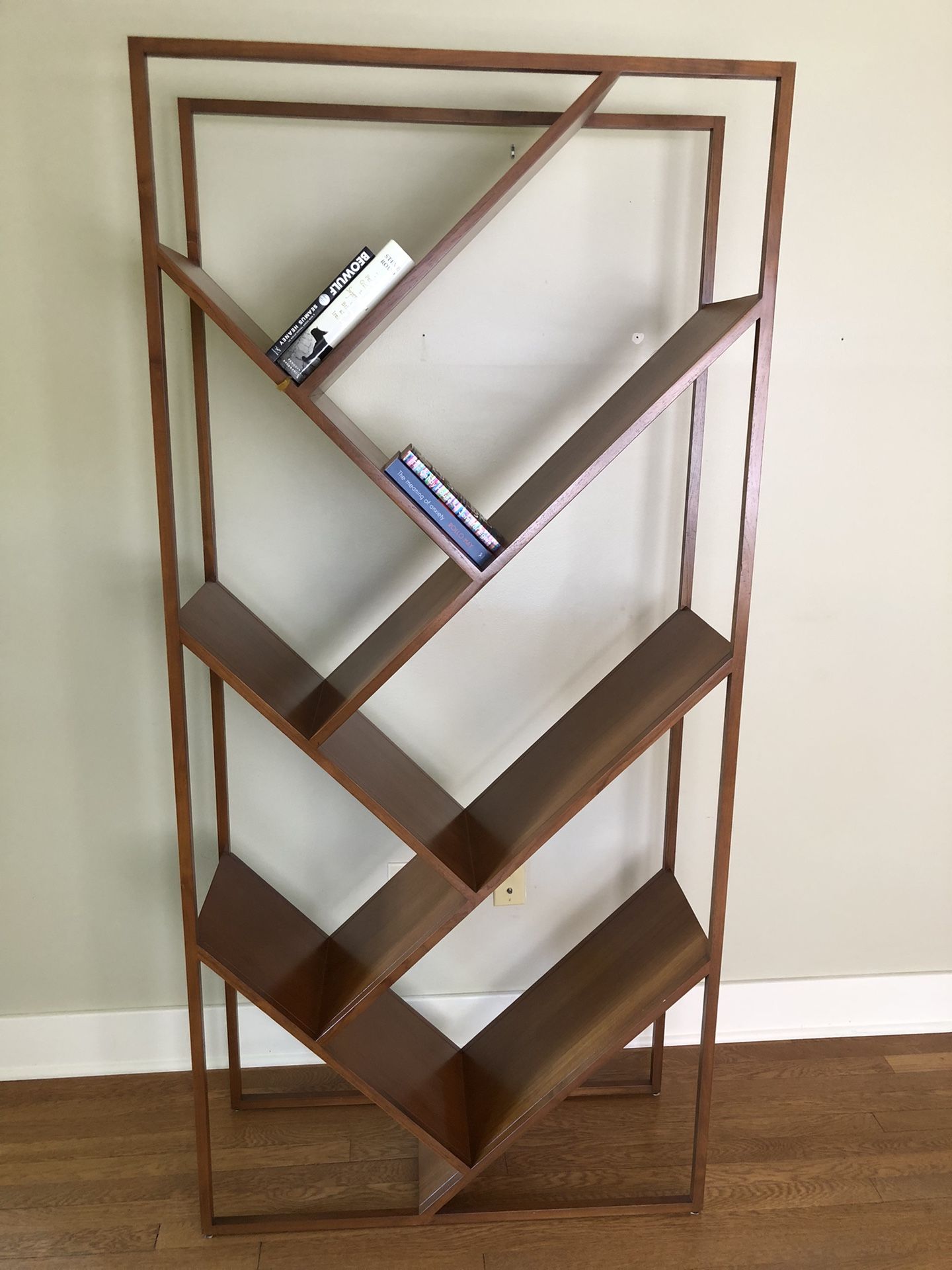 CB2 Diagonal Bookcase Bookshelf
