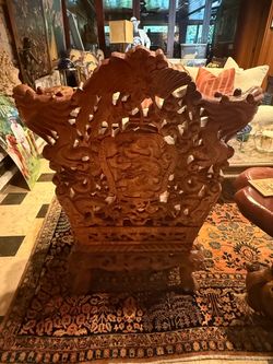 2-Hand carved Vietnamese Chairs