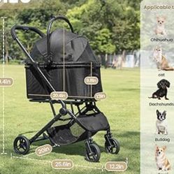 DOG STROLLER CAR BASKET 3IN 1 CAGE