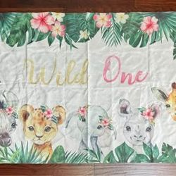 Wild Birthday One Safari Animal Background Banner  just $3 xox