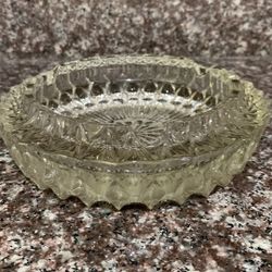 Vintage Cut Glass Ashtray