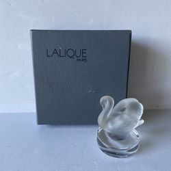 Vintage Lalique 'Cygne' Crystal Glass Swan Seal / Cachet