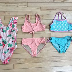 Girls Medium 7/8 Swimsuit Set