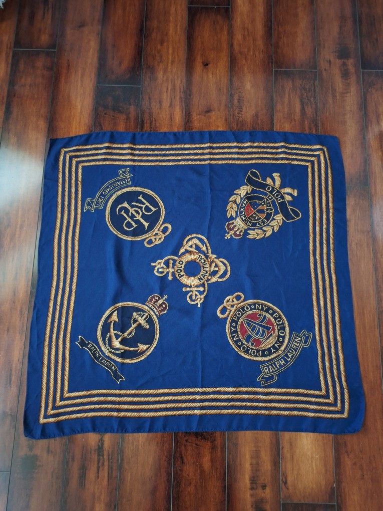 Vintage Polo Ralph Lauren Nautical silk scarf