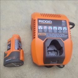 Ridgid Battery And Charger 12 Volt